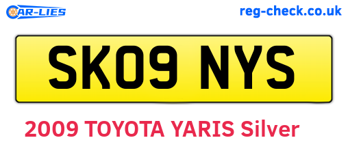 SK09NYS are the vehicle registration plates.