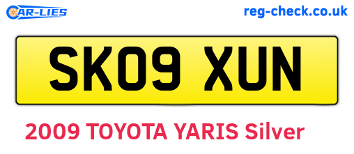 SK09XUN are the vehicle registration plates.