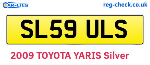 SL59ULS are the vehicle registration plates.