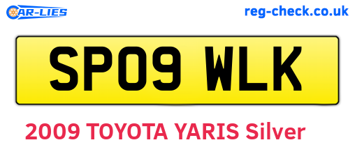 SP09WLK are the vehicle registration plates.