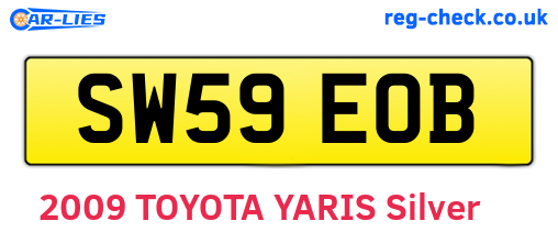 SW59EOB are the vehicle registration plates.
