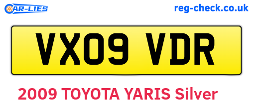 VX09VDR are the vehicle registration plates.
