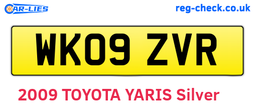 WK09ZVR are the vehicle registration plates.