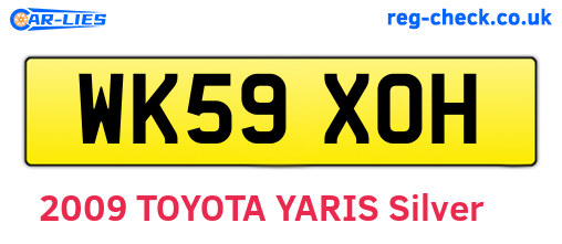 WK59XOH are the vehicle registration plates.