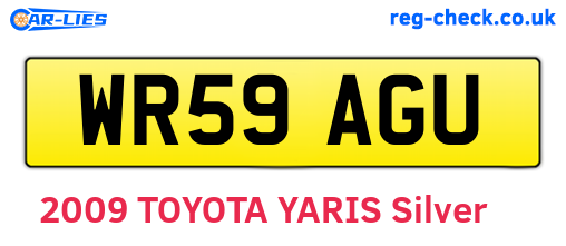 WR59AGU are the vehicle registration plates.