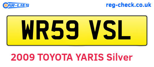 WR59VSL are the vehicle registration plates.