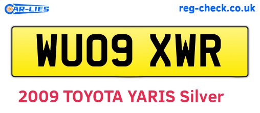 WU09XWR are the vehicle registration plates.