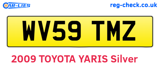 WV59TMZ are the vehicle registration plates.