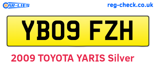 YB09FZH are the vehicle registration plates.