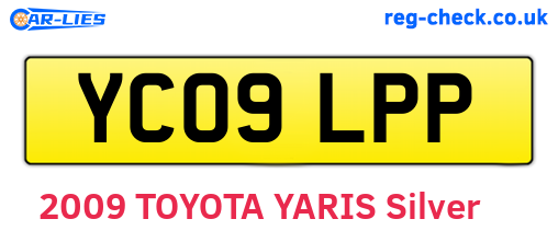 YC09LPP are the vehicle registration plates.