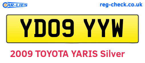 YD09YYW are the vehicle registration plates.