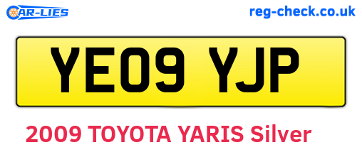 YE09YJP are the vehicle registration plates.