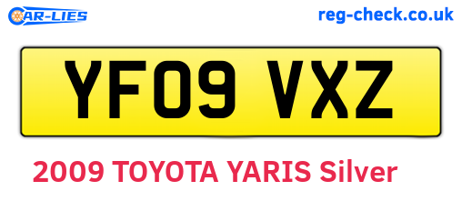 YF09VXZ are the vehicle registration plates.