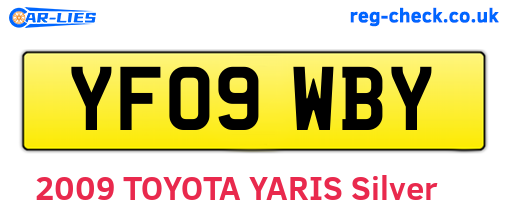 YF09WBY are the vehicle registration plates.