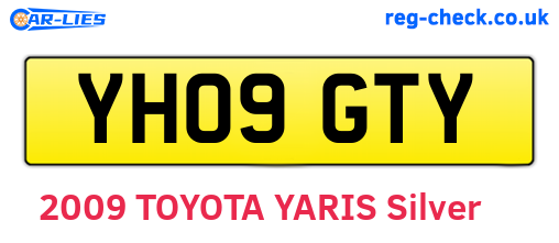 YH09GTY are the vehicle registration plates.