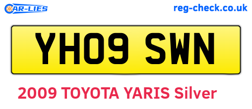 YH09SWN are the vehicle registration plates.