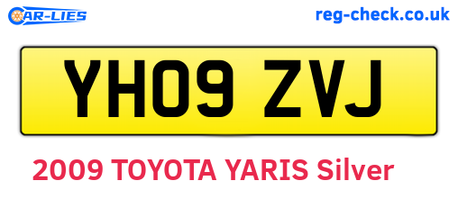 YH09ZVJ are the vehicle registration plates.
