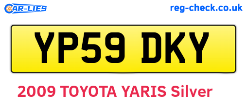 YP59DKY are the vehicle registration plates.