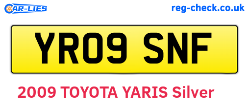 YR09SNF are the vehicle registration plates.