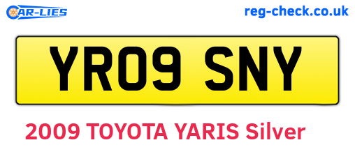 YR09SNY are the vehicle registration plates.