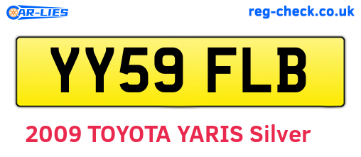 YY59FLB are the vehicle registration plates.