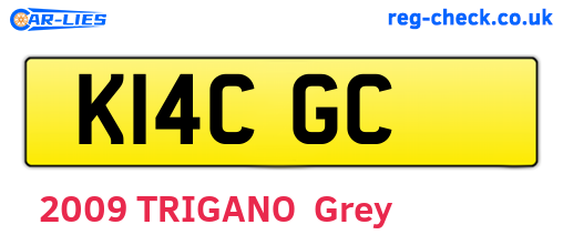 K14CGC are the vehicle registration plates.