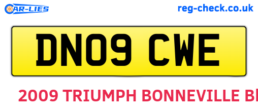 DN09CWE are the vehicle registration plates.