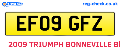 EF09GFZ are the vehicle registration plates.