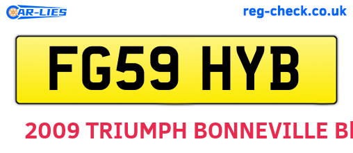 FG59HYB are the vehicle registration plates.