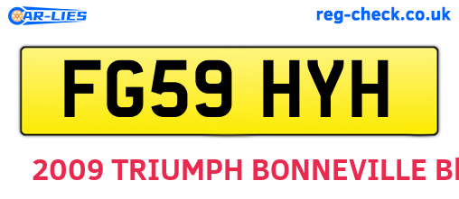 FG59HYH are the vehicle registration plates.