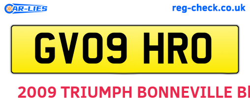 GV09HRO are the vehicle registration plates.