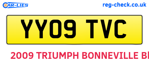 YY09TVC are the vehicle registration plates.