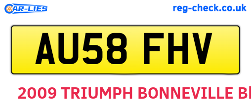 AU58FHV are the vehicle registration plates.