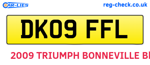 DK09FFL are the vehicle registration plates.