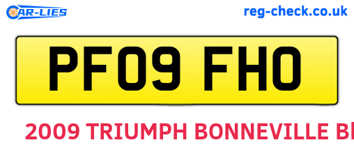 PF09FHO are the vehicle registration plates.