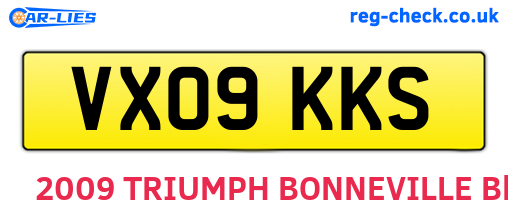 VX09KKS are the vehicle registration plates.