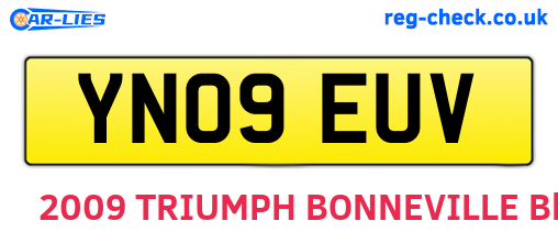 YN09EUV are the vehicle registration plates.