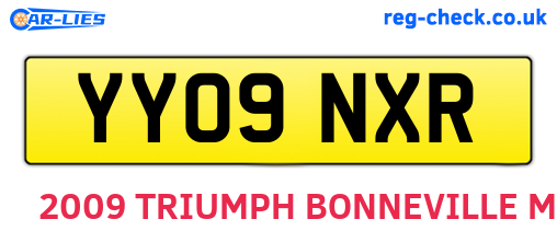 YY09NXR are the vehicle registration plates.