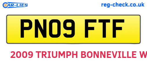 PN09FTF are the vehicle registration plates.