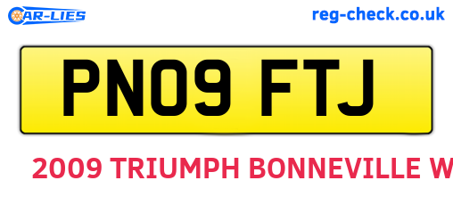 PN09FTJ are the vehicle registration plates.