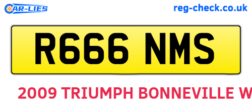 R666NMS are the vehicle registration plates.