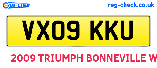 VX09KKU are the vehicle registration plates.