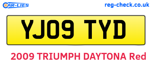 YJ09TYD are the vehicle registration plates.