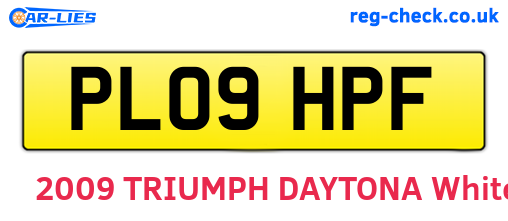 PL09HPF are the vehicle registration plates.