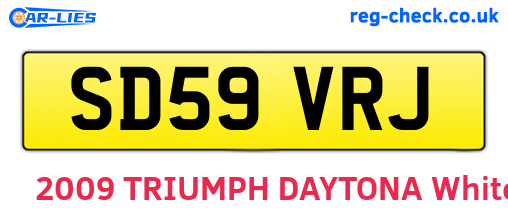 SD59VRJ are the vehicle registration plates.