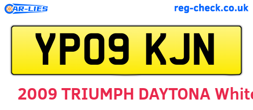 YP09KJN are the vehicle registration plates.