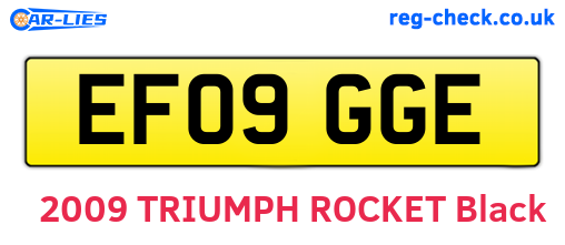 EF09GGE are the vehicle registration plates.