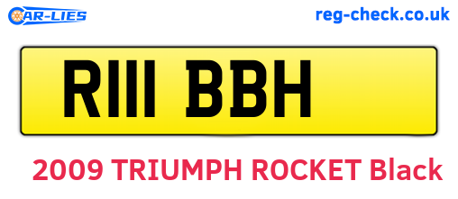 R111BBH are the vehicle registration plates.