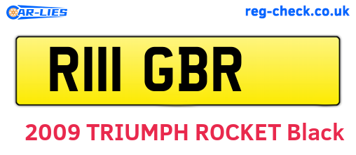 R111GBR are the vehicle registration plates.