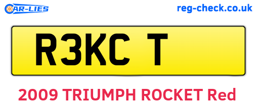 R3KCT are the vehicle registration plates.